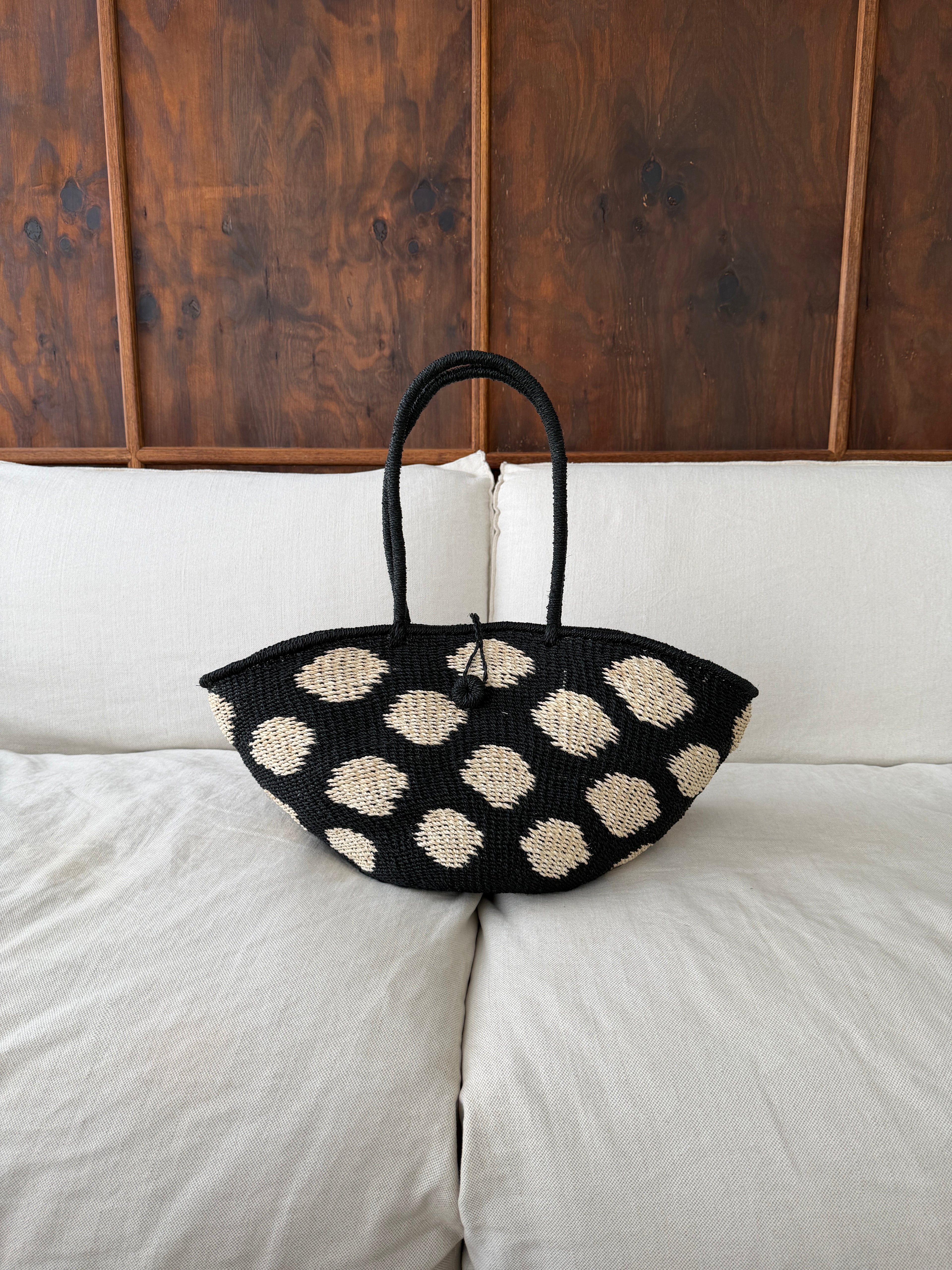 Araw-Araw Tote in Charcoal Polka
